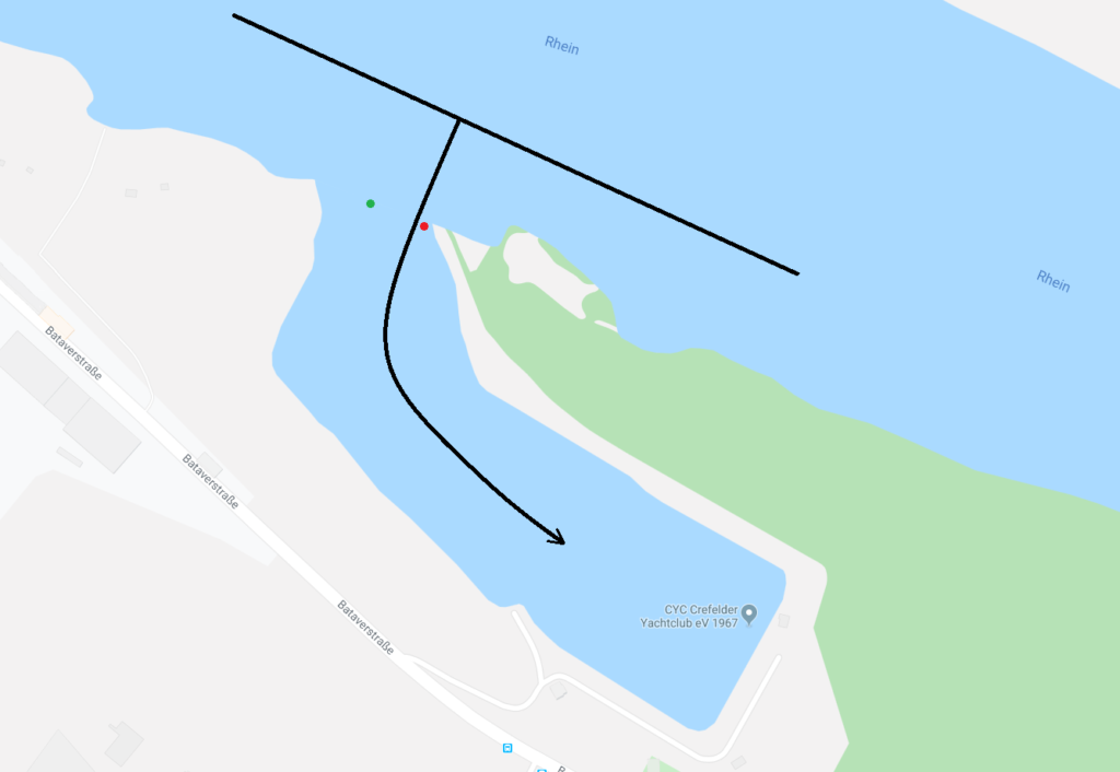 Skizze Hafeneinfahrt